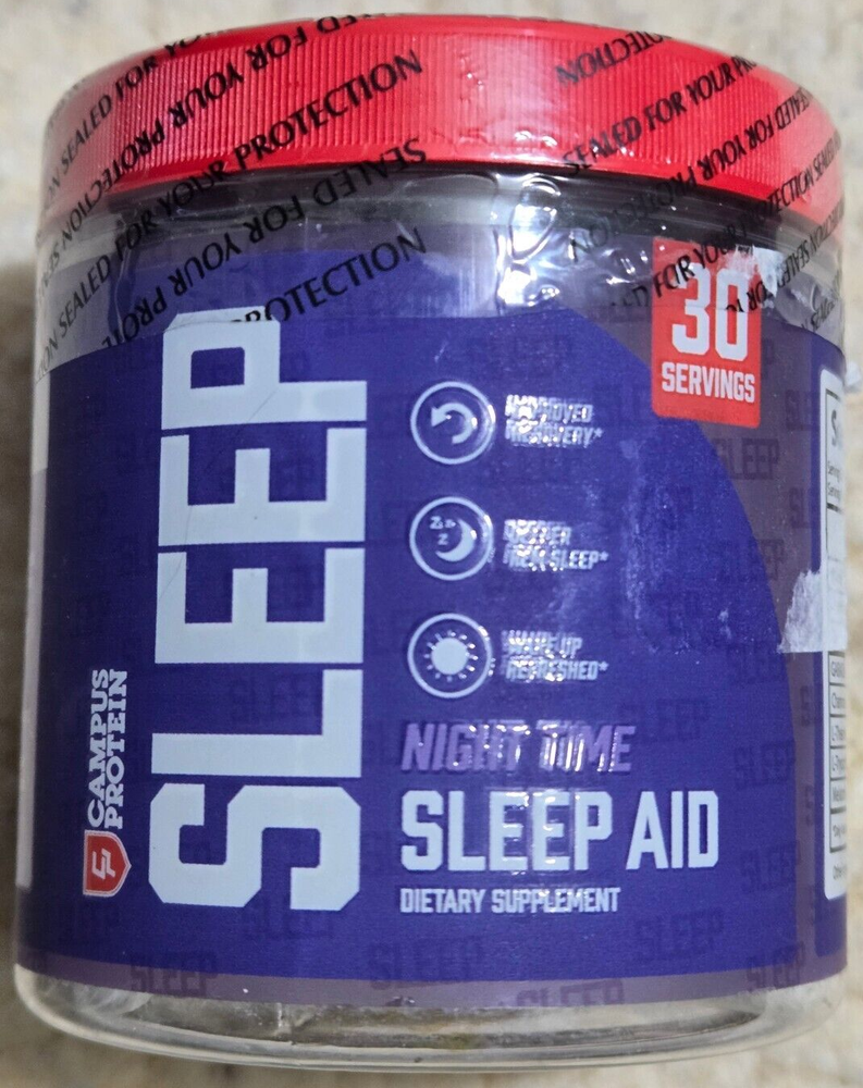 New Campus Protein Night Time Sleep Aid Dietary Supplement 30 Servings