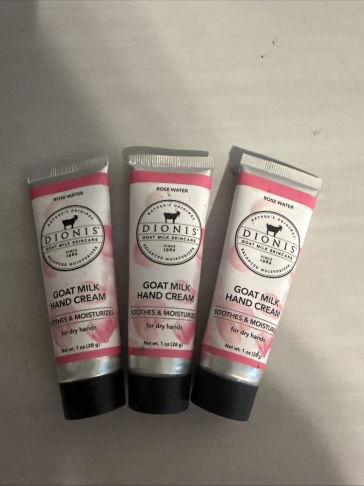 Dionis Rose Water Goat Milk Hand Cream Trio Set