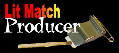 4 Set LIT MATCH PRODUCER Metal Pull Magic Trick Fire Light Gimmick Lapel Pocket