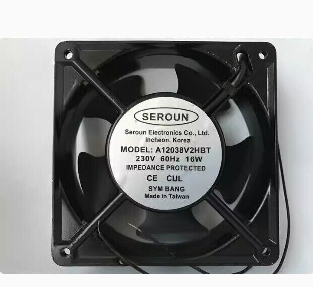 New SEROUN A12038V2HBT 230V 60HZ 16W 12CM Cabinet Cooling Fan