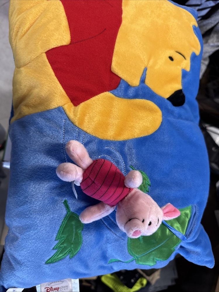 Vintage Disney Store Exclusive Winnie The Pooh Piglet Plush Pillow Rectangle