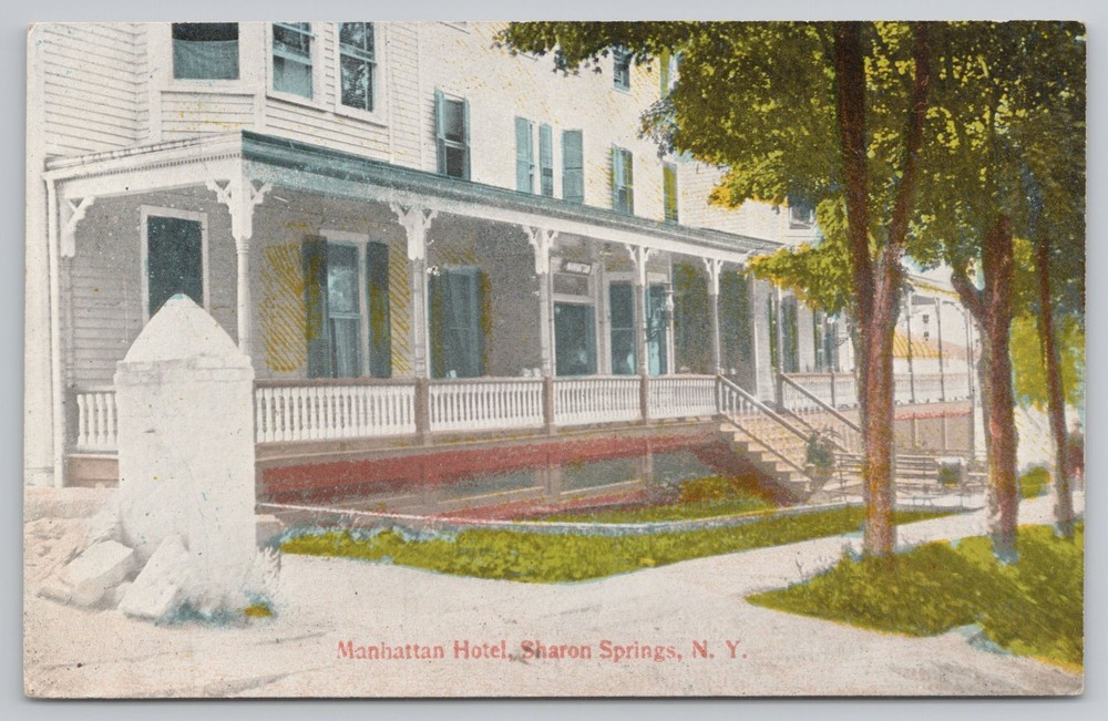 Manhattan Hotel Sharon Springs New York NY Postcard