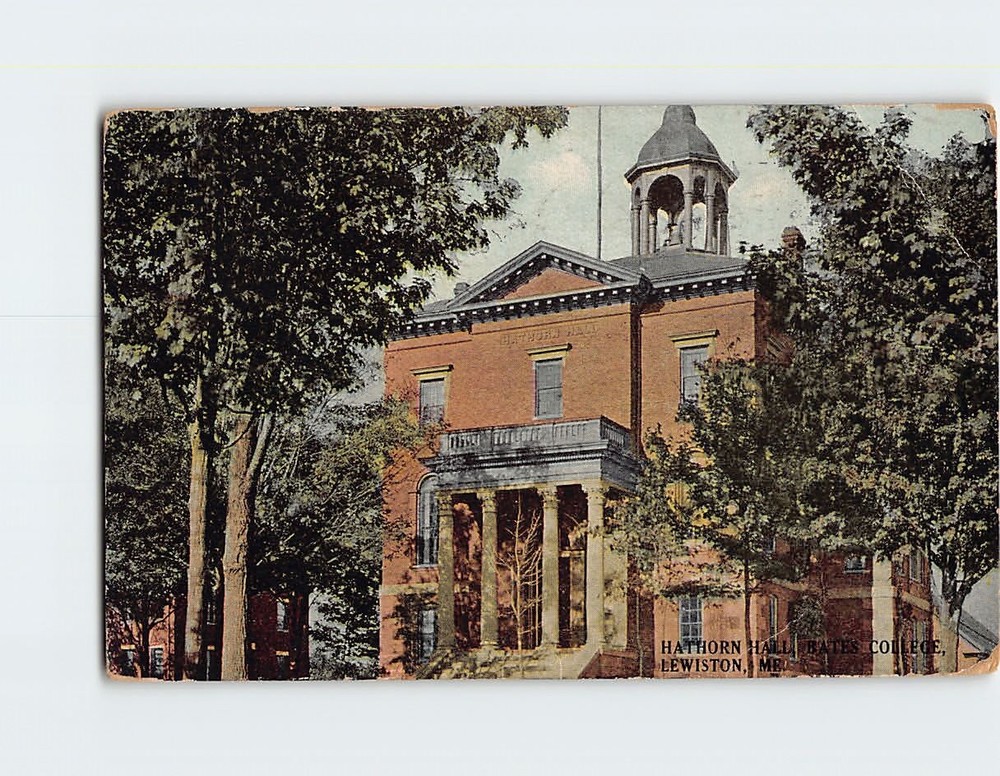 Postcard Hathorn Hall Bates College Lewiston Maine USA