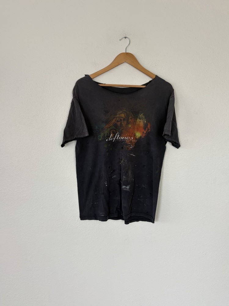 OG Y2K 2006 Deftones Saturday Night Wrist Promo Tee Grunge Distressed AS IS Med