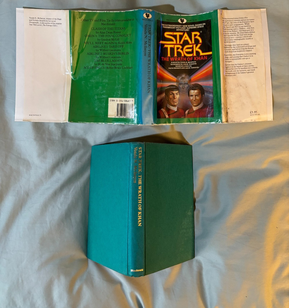 Star Trek The Wrath of Khan UK Macdonald movie tie-in DJ 1982 G  ex library copy