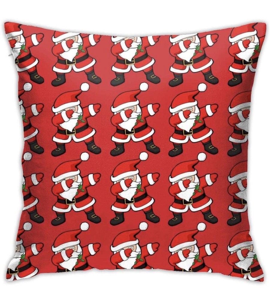 Christmas Pillow Cover Santa Accent Pillow Cover 18x18 Inch Dancing Santa-image