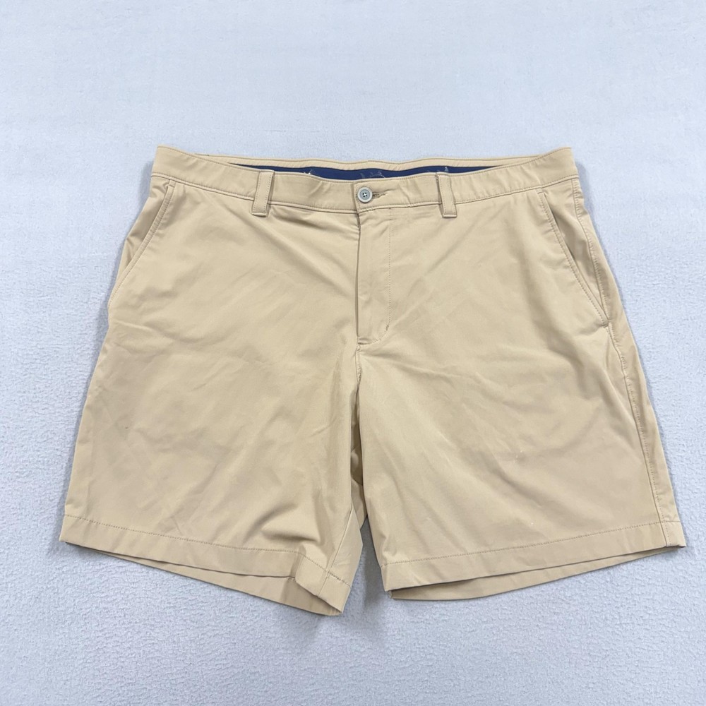 Southern Tide Shorts Mens 40 Beige Performance Chino Stretch Lined Casual