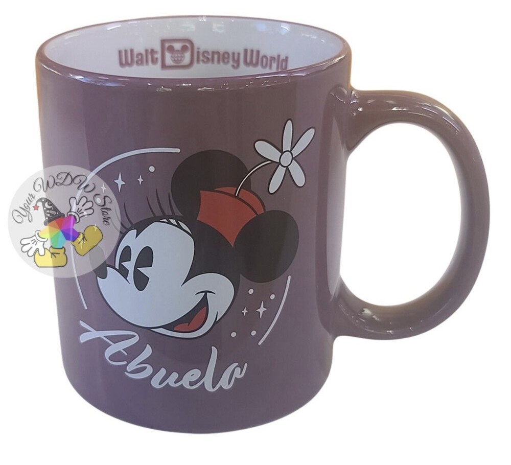 Disney Parks Minnie Mouse Abuela Purple Mug Disneyworld Resort NEW  -image
