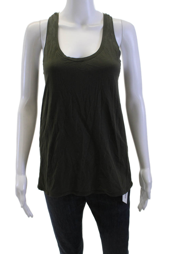 Lululemon Women Basic Green Tank Nylon Round Neck Sleeveless Size 6Free Shipping in US $100+ Orders | $6.95 Orders Below