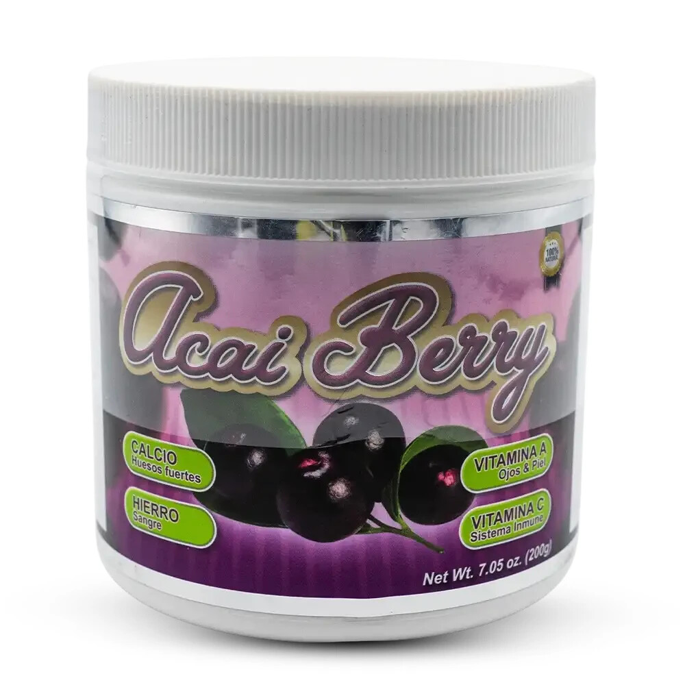 Acai Berry 100% Nat Powder – 7.05 oz (200g) Supplement | El Colibri USA-image
