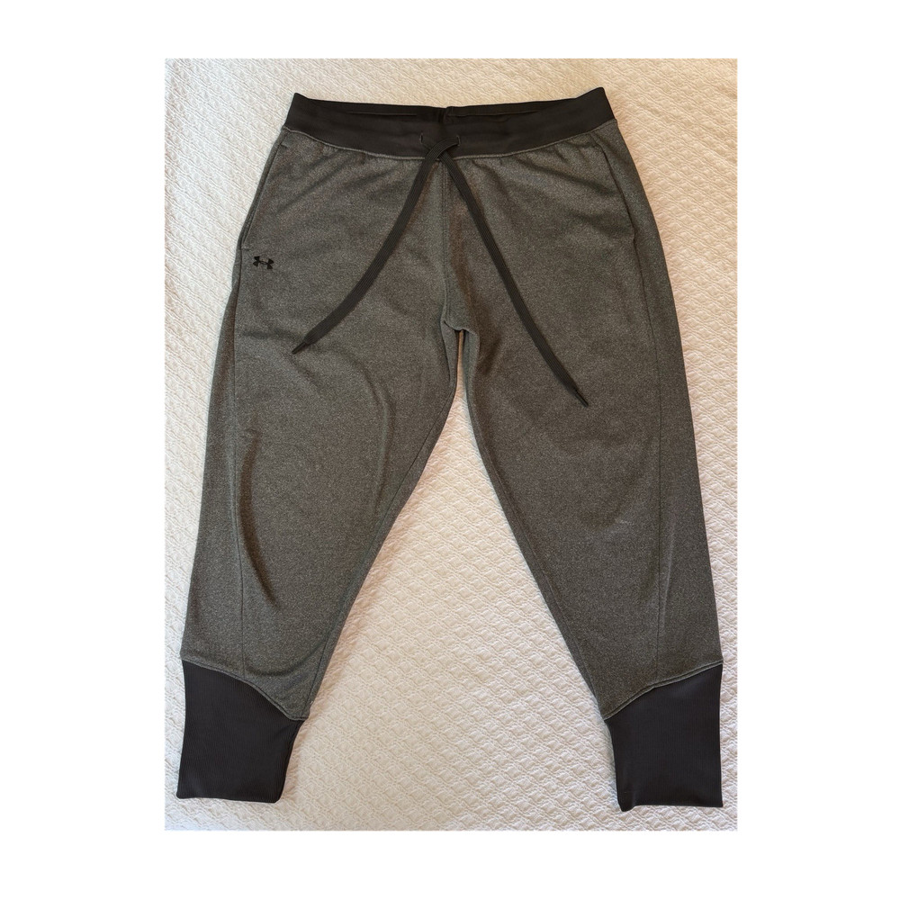 Under Armour ColdGear Women’s XL Jogger Pants Gray Black 100% Polyester Active