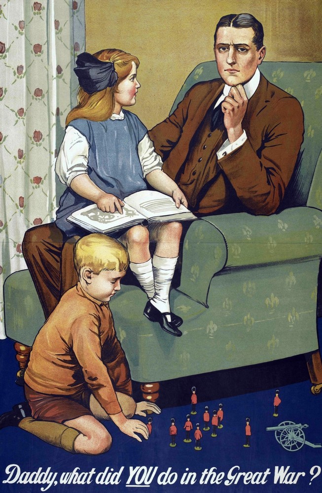 6029.Wall Decoration Poster.Interior.Daddy what you do in the great war.world
