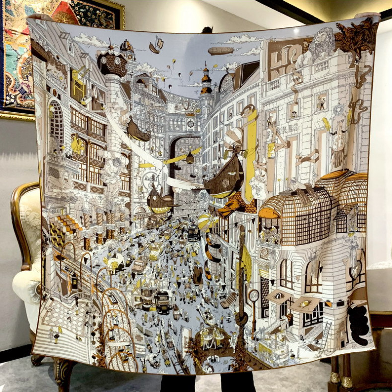 70% Cashmere 30% Silk Double Face Square Shawl Wrap Scarf 135cm