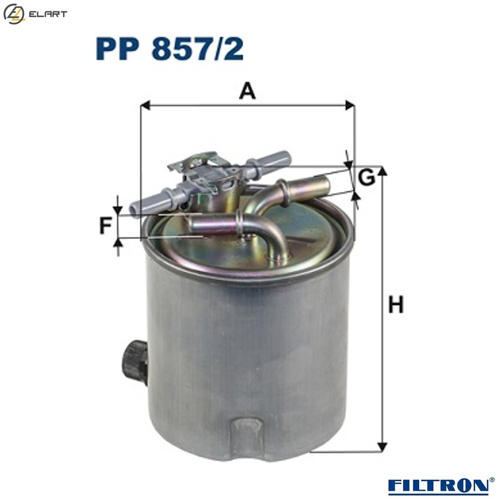FUEL FILTER PP 857/2 FOR RENAULT KOLEOS/SUV NISSAN M9R830/850/862/832/838 2.0L