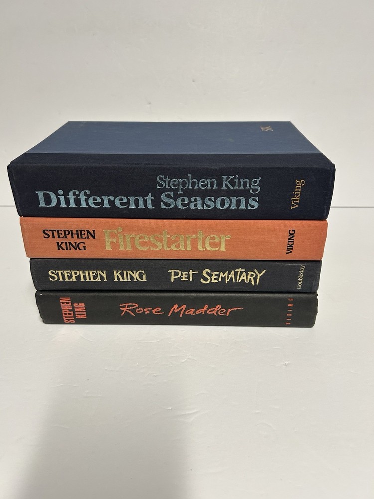 Stephen King  Lot of 4 HC Firestarter  Different Seasons Pet Sematary Madder