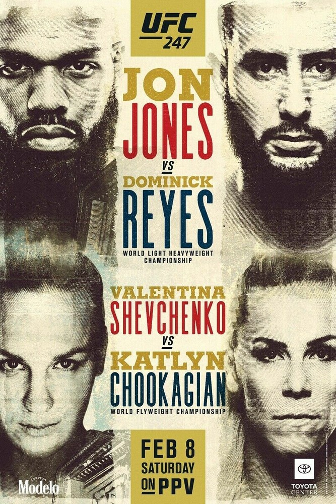 UFC 247 Poster JONES VS REYES Fight Poster Premium Quality Choose your Size