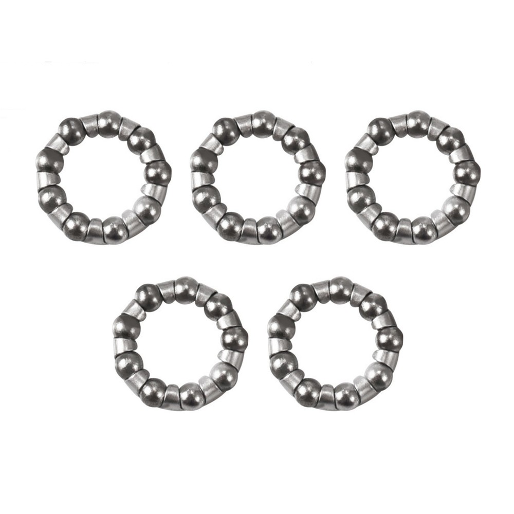 5pcs Stainless Steel Silver 1/4 in x 9 Balls Bicycle Crank Ball Bearing