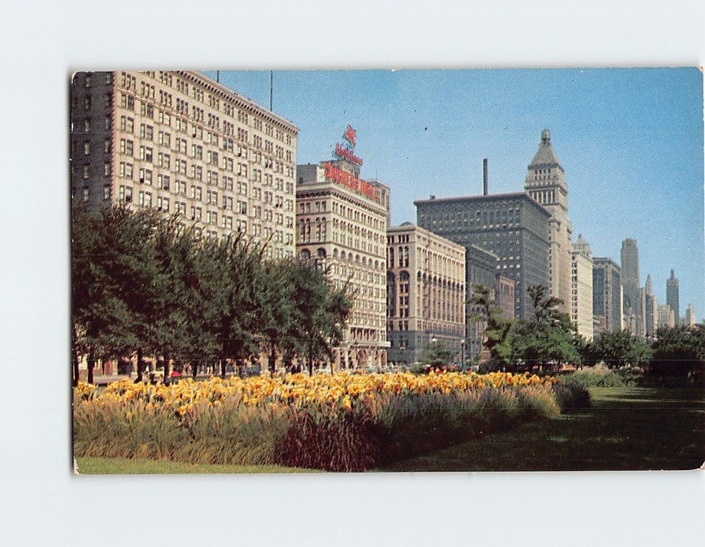 Postcard Michigan Boulevard Chicago Illinois