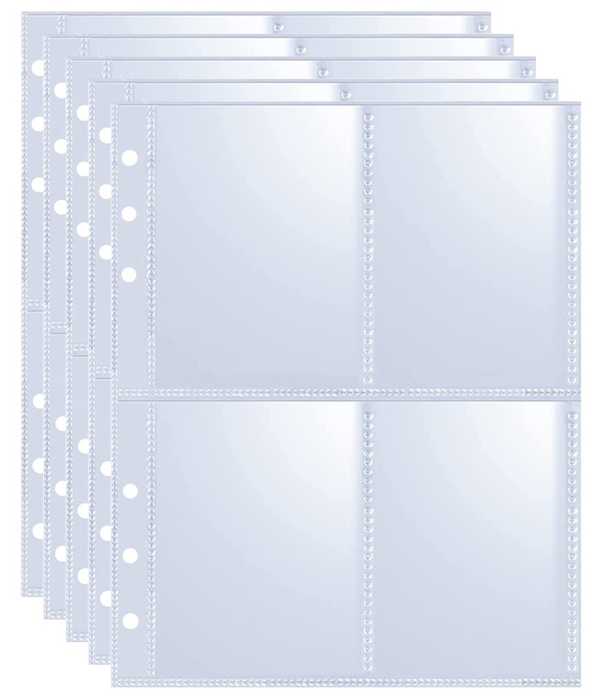 40 Pack 320 Pockets 6 Ring A5 Binder Sleeves,2.5x3.5” Photocard Sleeves,Doubl...