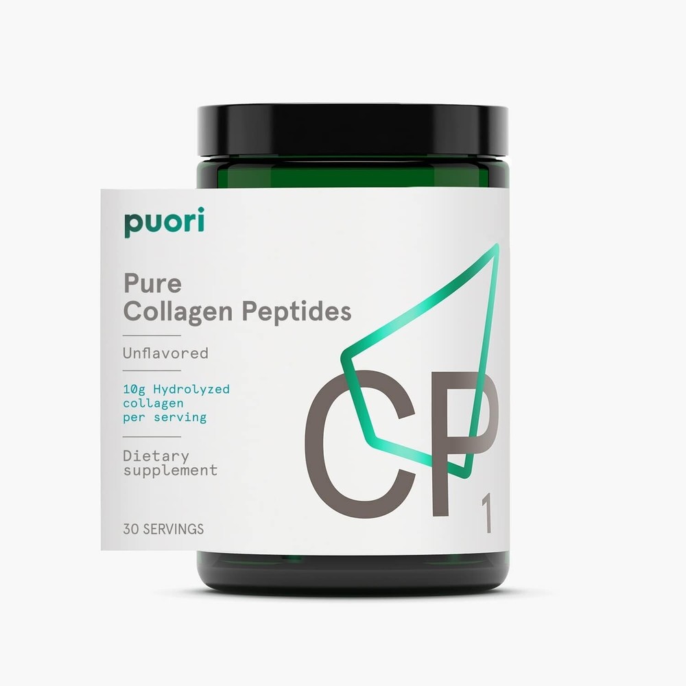 Puori CP1 Pure Collagen Peptides Powder Hydrolyzed Protein, Unflavored, 30 Serv