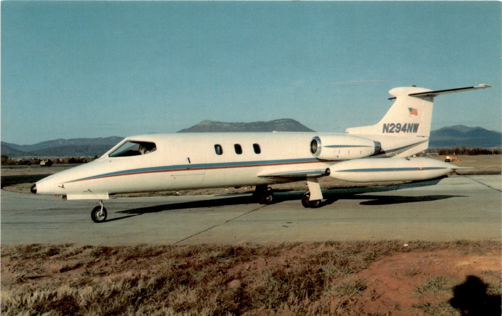 N294NW, Norfolk & Western Railway, Lear Jet 25, Woodrum Field, Roan Postcard