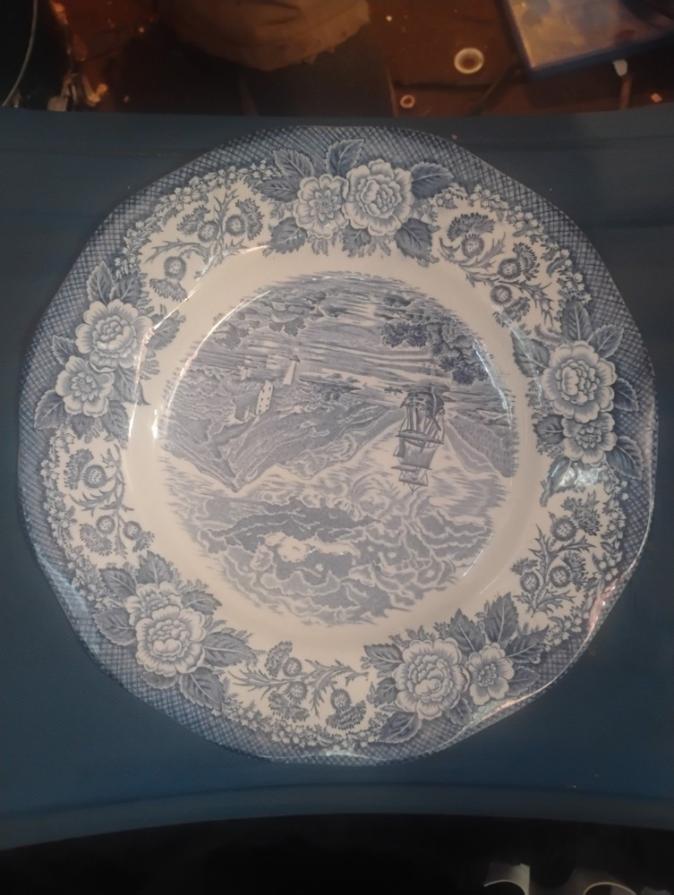 Royal Warwick Blue Transferware Lochs Of Scotland Loch Oich 10
