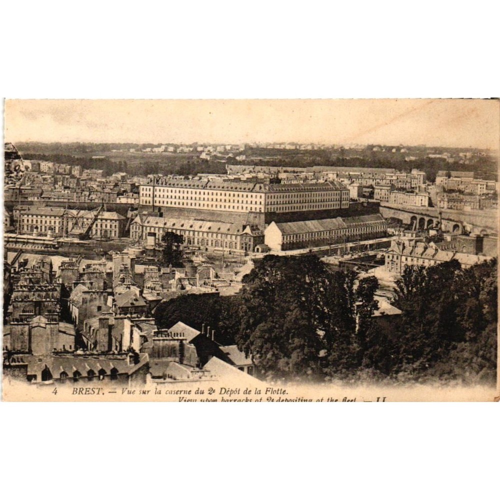 Antique Brest France Postcard 2e Depot de la Flotte Naval Barracks Levy Fils LL