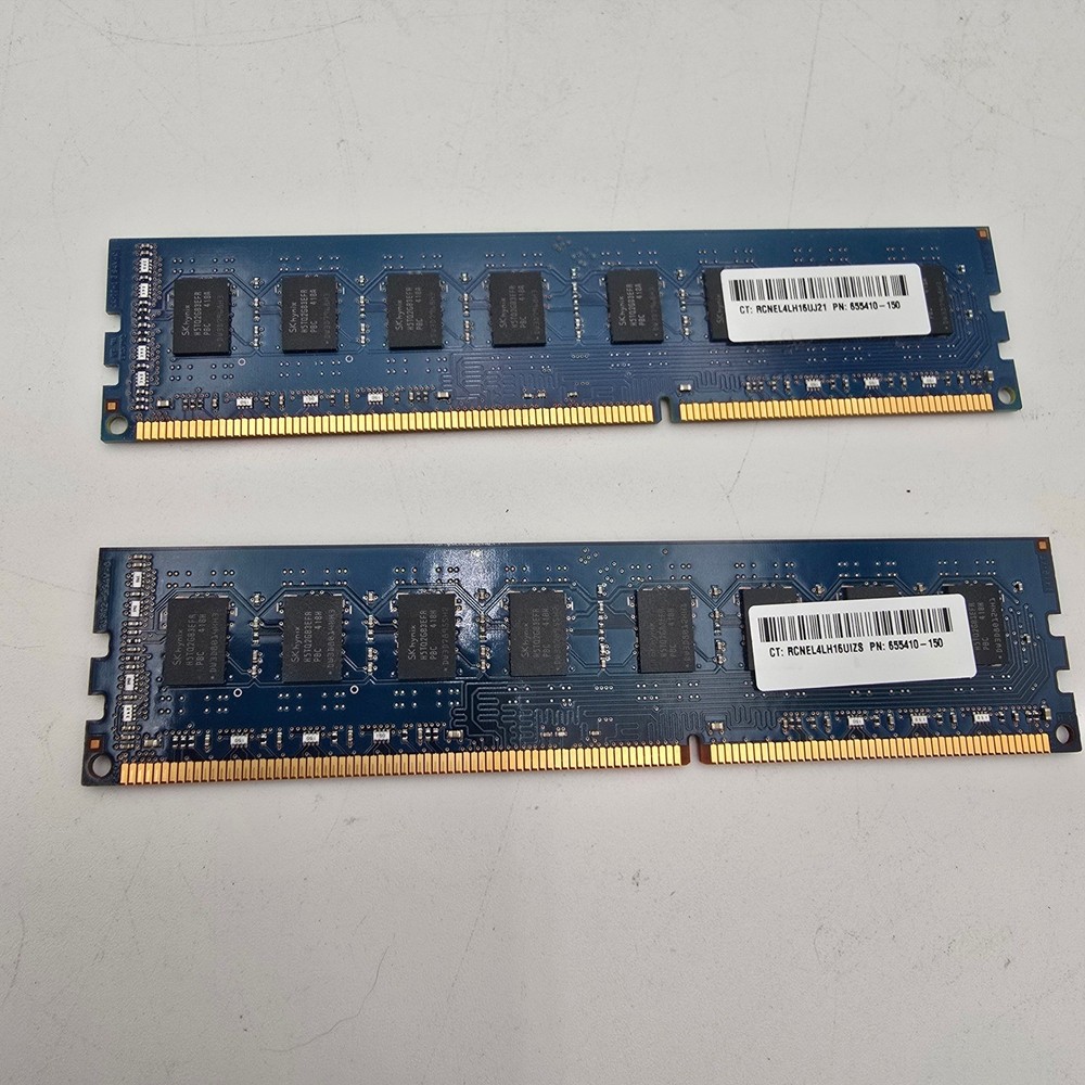 2x SK Hynix 4GB DDR3 PC3 12800U 1600MHz Desktop RAM Memory Modules HMT351U6EFR8C