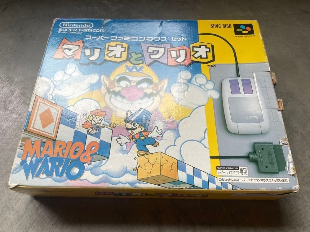 Mario and Wario Super Famicom SFC SNES SHVC-MSB NINTENDO NTSC-J Mouse set USED