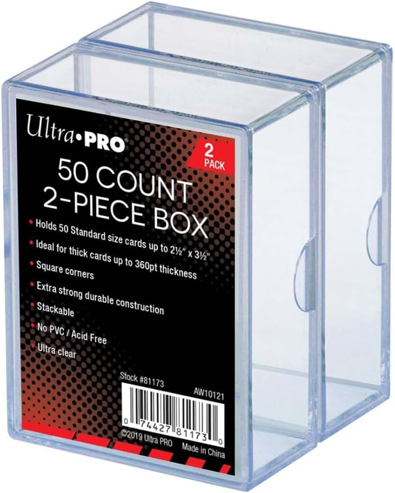Trade Card Storage Box Credit Card Case Small Baseball Cards Storage Box 2 Pack