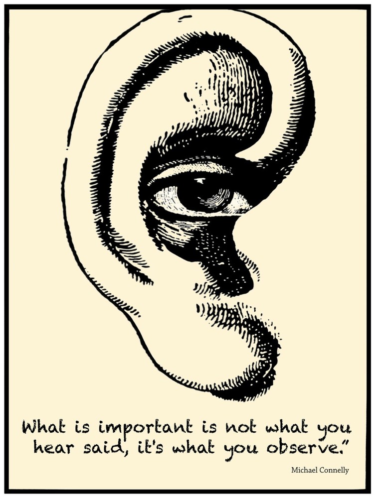 Inspirational Decor Poster.Important what you see not hear.Quote.Art Design.6150