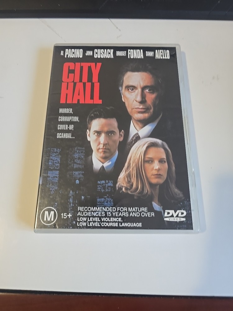 City Hall 1996 DVD Region 4 Al Pacino John Cusack Mint Condition