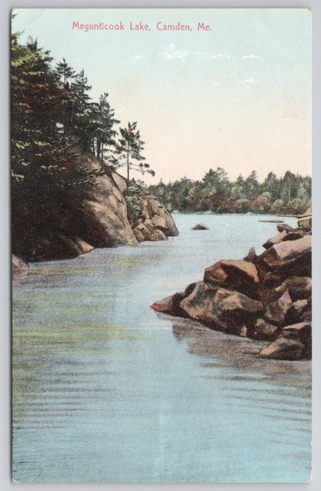 Megunticook Lake Camden Maine Vintage Postcard scenic view G.W. Morris