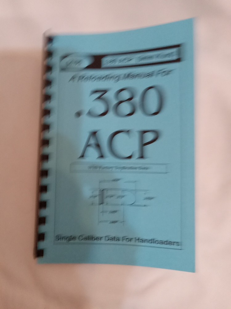 A Reloading Manual For .380 ACP