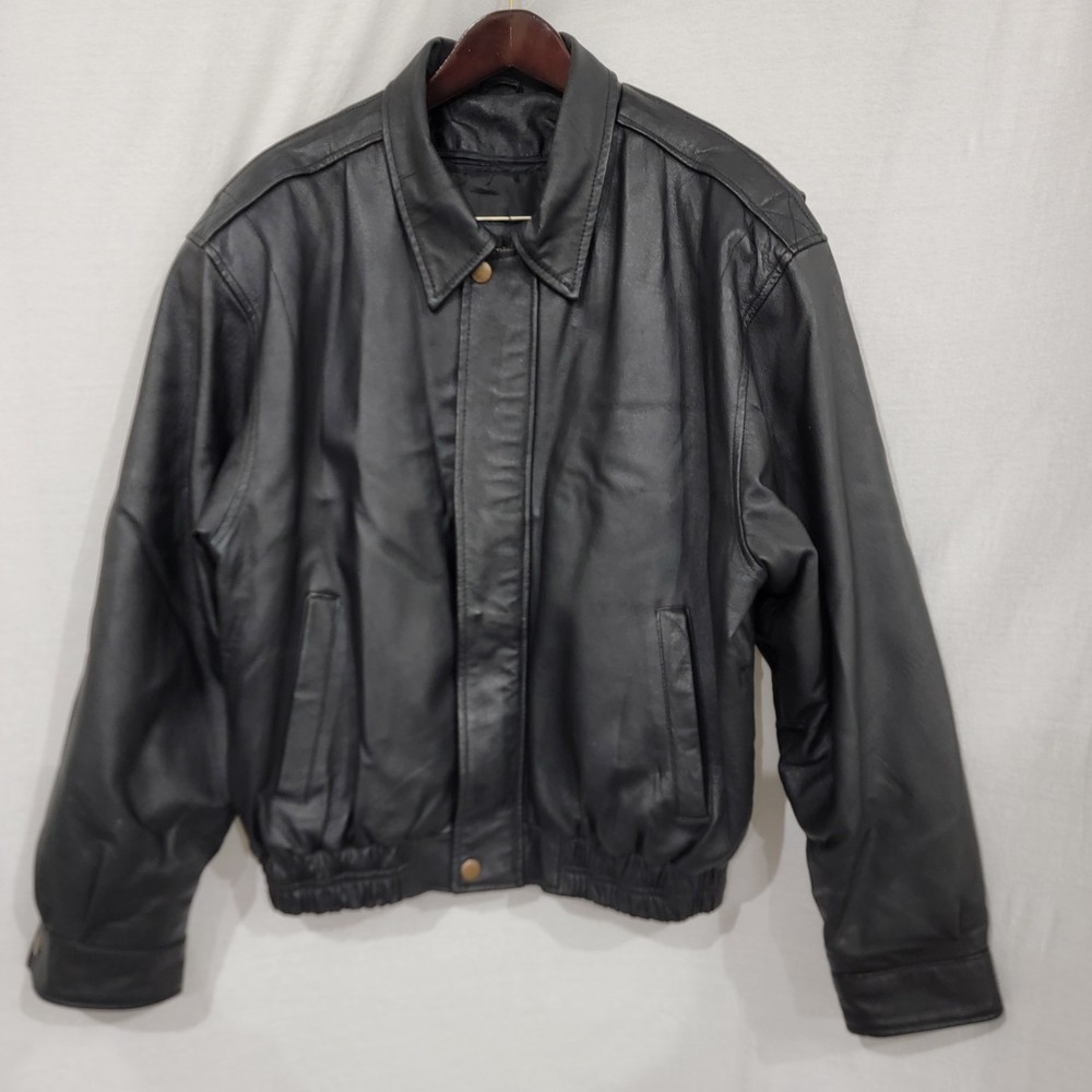 Vtg 90s Wilsons Genuine Leather Mens Med Bomber Biker Jacket Thinsulate 3M  Zip