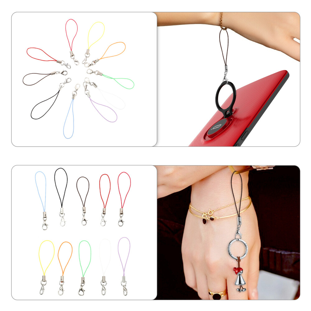 100 Pcs Wrist Lanyard for Phone Lobster Buckle Strap DIY Hanging Cords