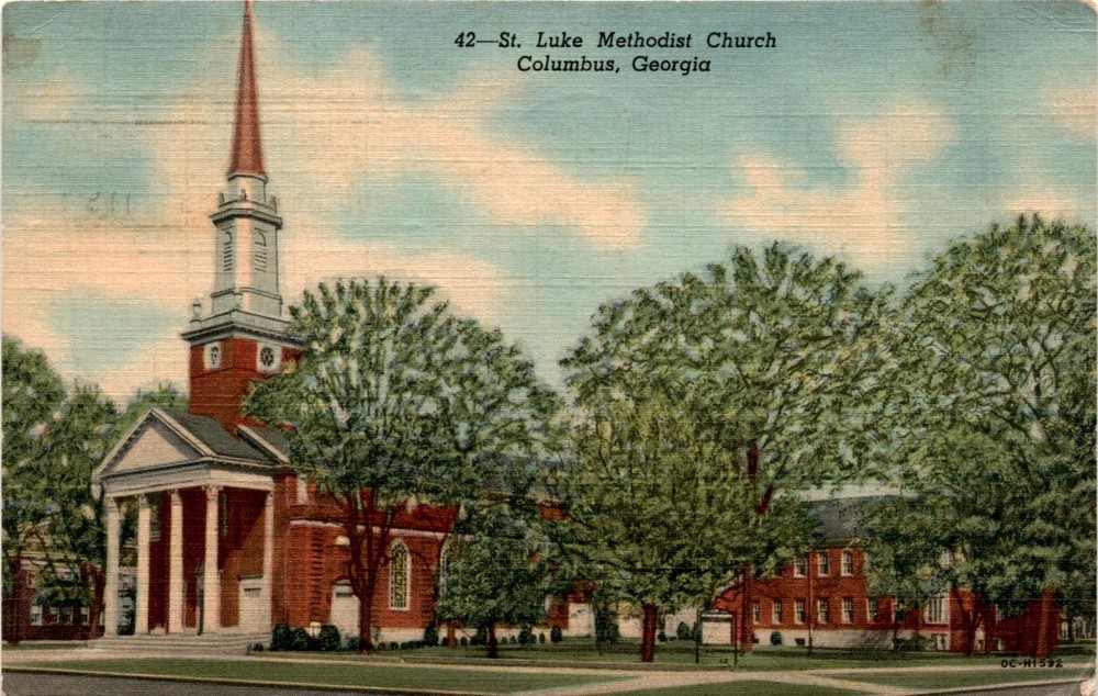 St. Luke Methodist Church, Columbus, Georgia, The White Company, Postcard