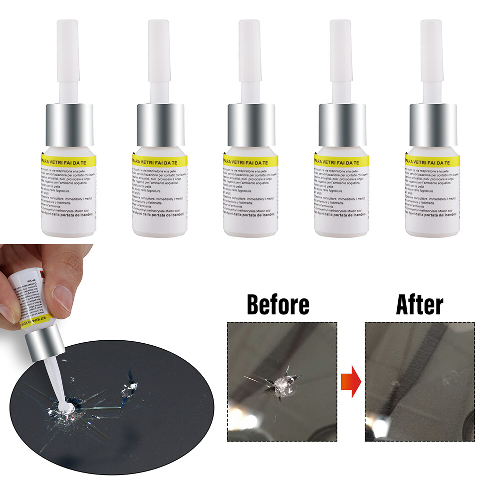 5 PCS Car Windshield Resin Repair Kit Fix Auto Glass Window Chip Crack Scratch
