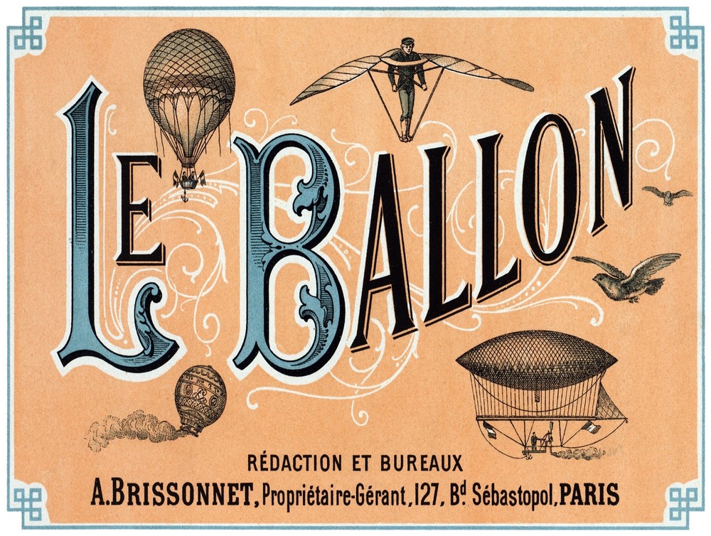 7576.Decoration Poster.Home Room wall art design.French Air balloon.Aerostatics