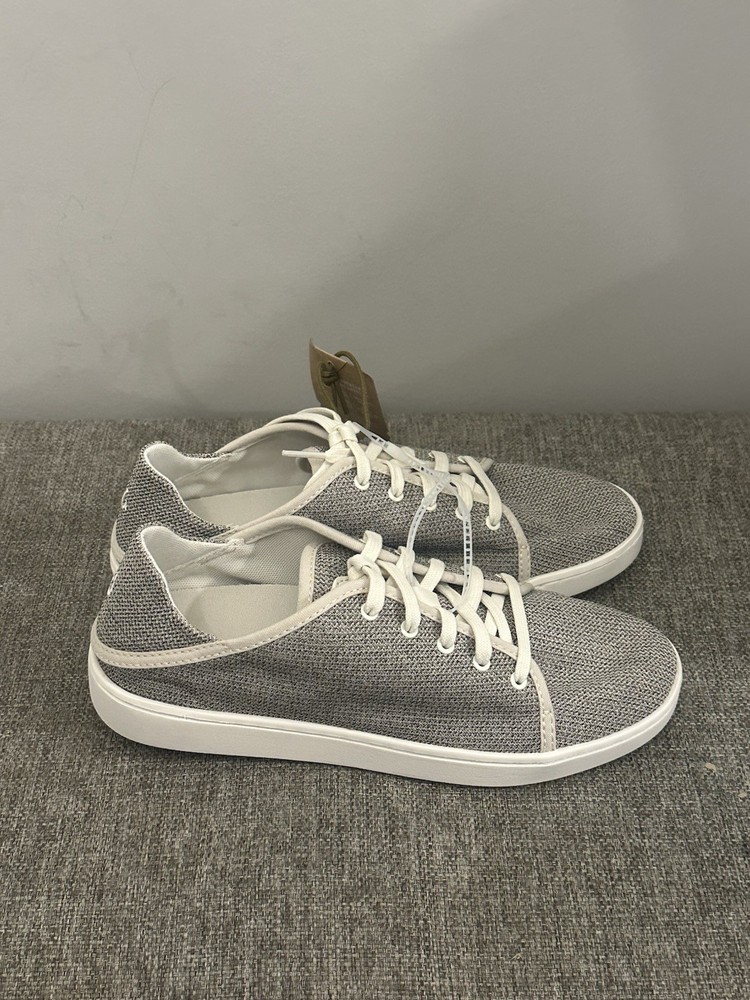 OluKai Women's Pehuea Lī Gray Slip On Or Lace Up Sneaker Size 9