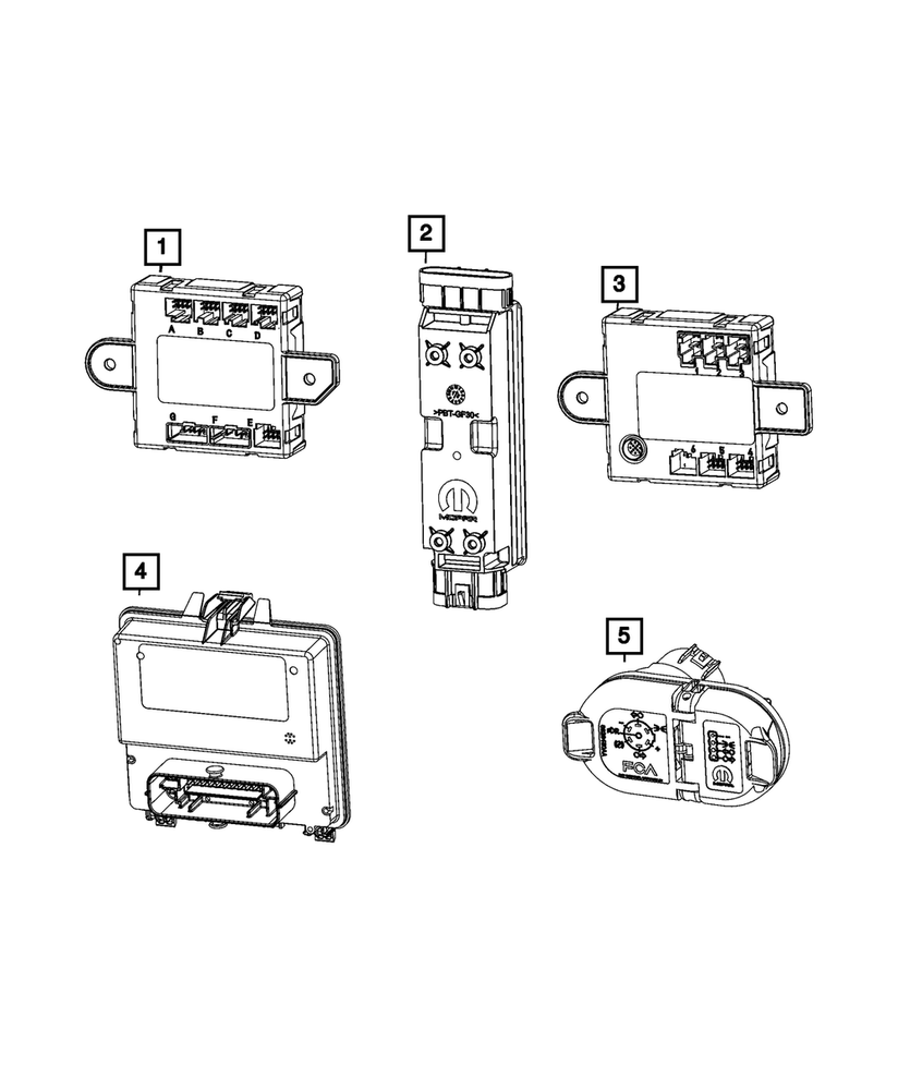 Genuine Mopar Front Door Module Left 68569329AA
