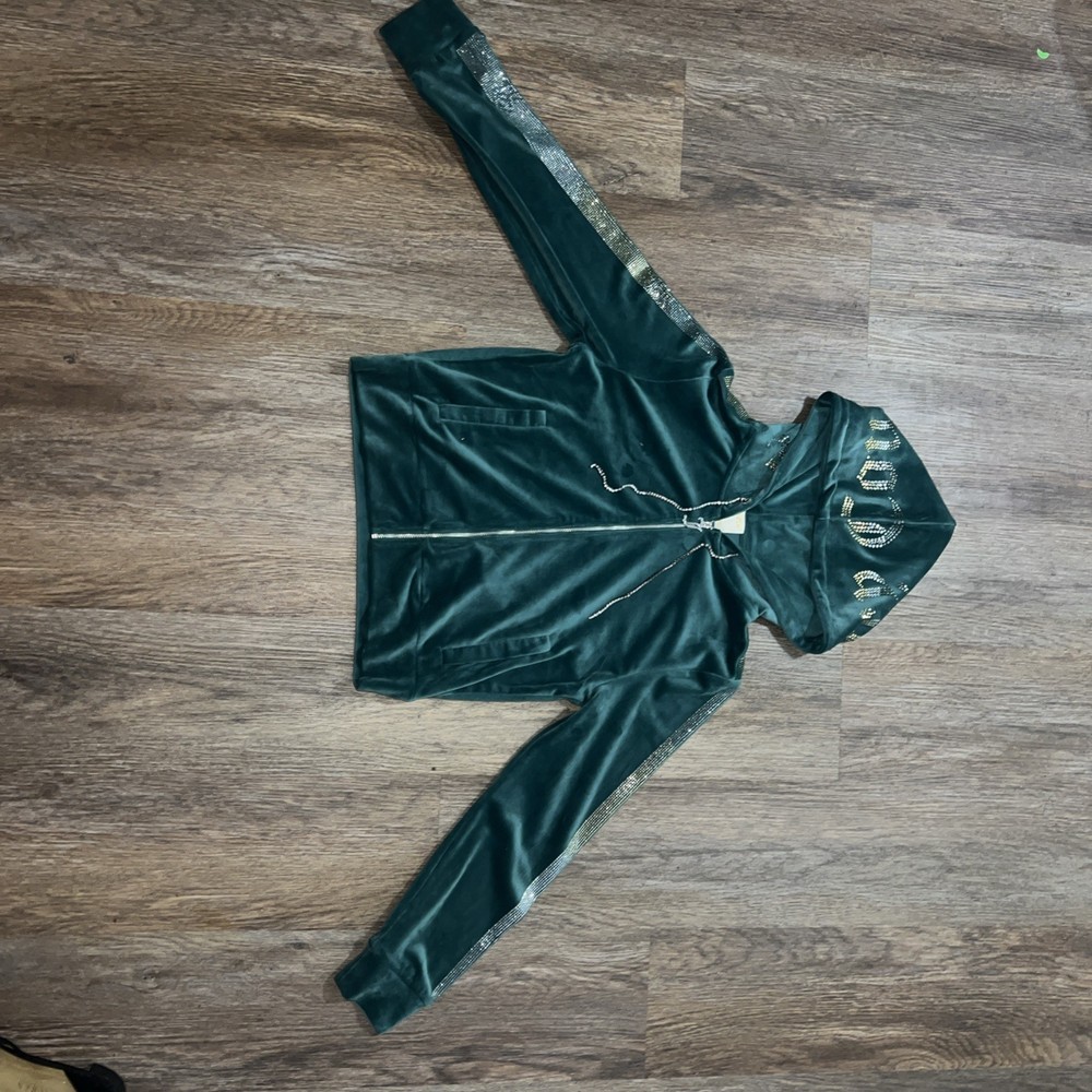Green Juicy Couture Bling 25th Anniversary Hoodie Women’s M Exc Cond