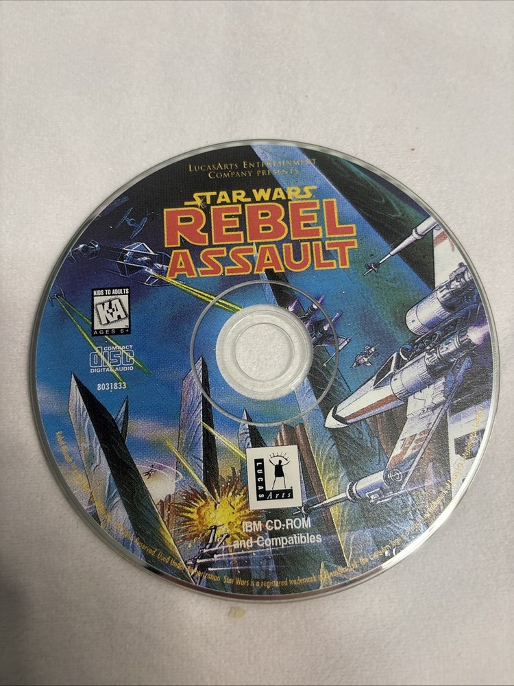 Star Wars Rebel Assault (PC) CD-ROM Mac Vintage Lucas Arts DISC ONLY