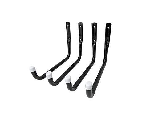 8091E Heavy Duty Steel Garage Storage / XL Utility Hooks Pack 10 Inch 4 Black