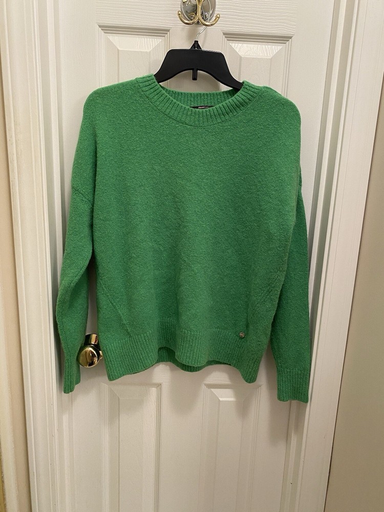 Scotch & Soda Maison Sweater Pullover Women XS Green Wool Alpaca Poly Blend NICE
