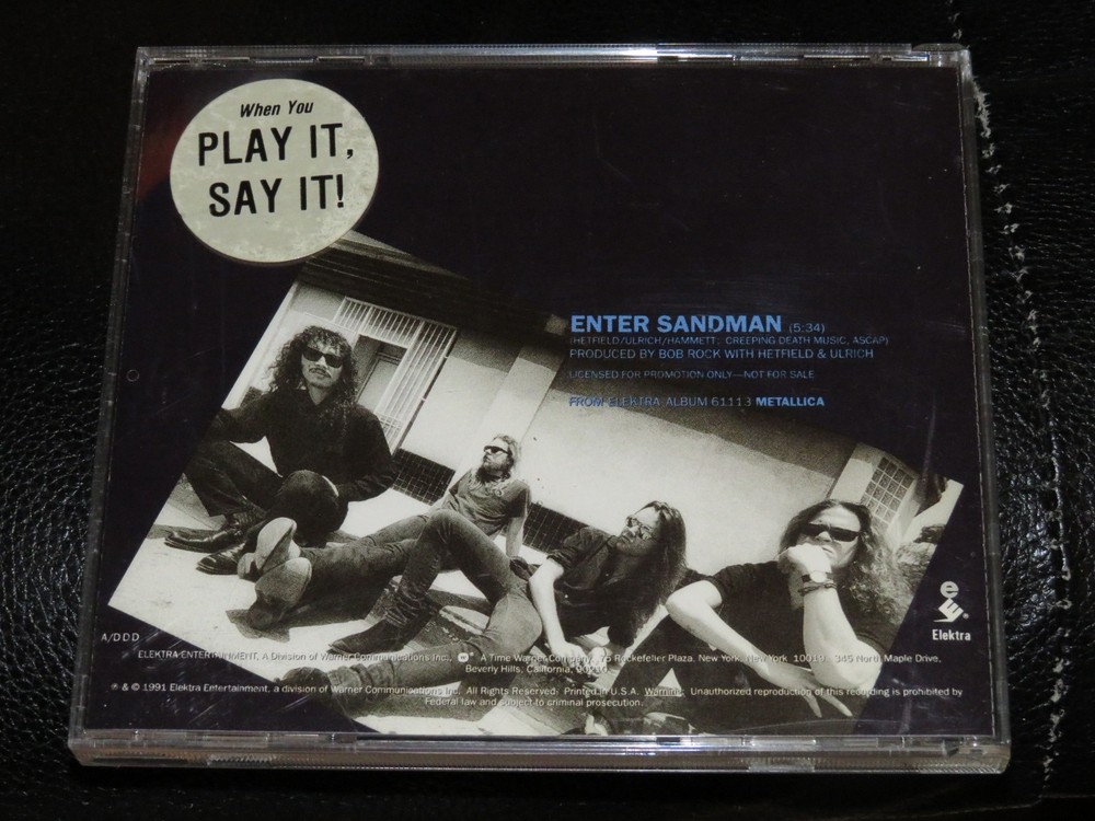 METALLICA - Enter Sandman - RARE 1 Track 1991 USA PROMO CD! OOP! PRCD 8407-2