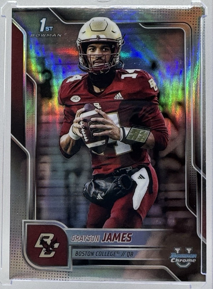 2025 Bowman University Chrome #75 Grayson James 1st Silver Refractor RC - BC