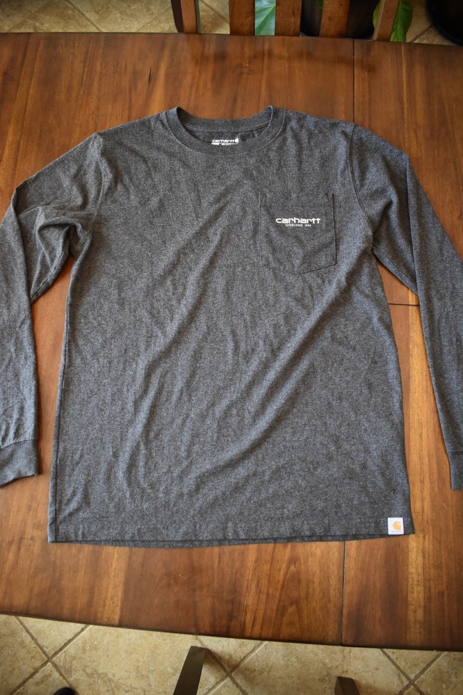 Carhartt Relaxed Fit Long Sleeve Work T-Shirt Ranch Cowboy Style Medium