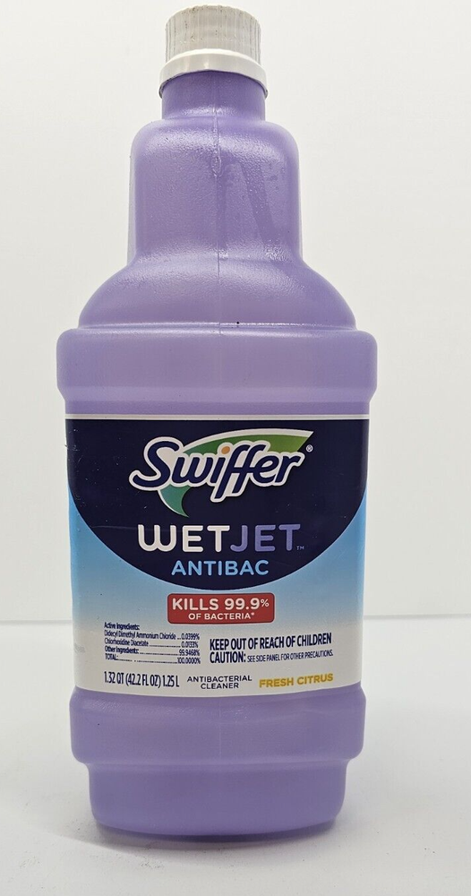 Swiffer WetJet AntiBacterial Liquid Floor Cleaner Solution Refill Fresh Citrus