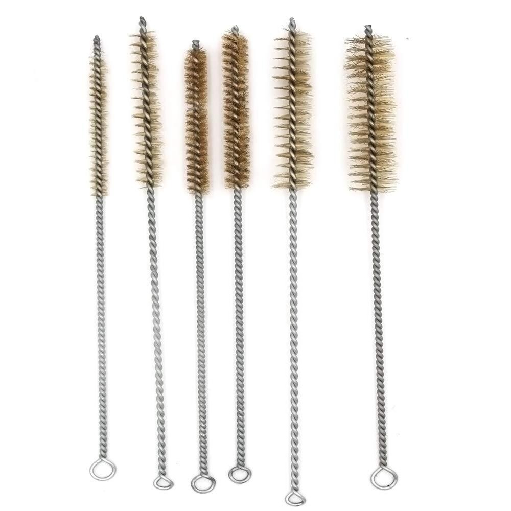 6pcs Brass Tube Pipe Cleaners Brush Set , Multi-Functional Bottle Brushes Lon...
